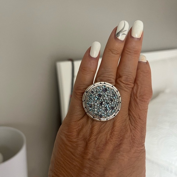 John Hardy  Kelly see  Sterling silver ring  A very unique  large ring - Picture 5 of 6